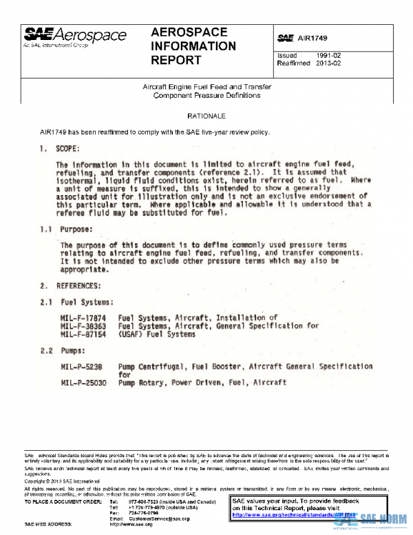 SAE AIR1749 PDF SAE AIR1749 PDF