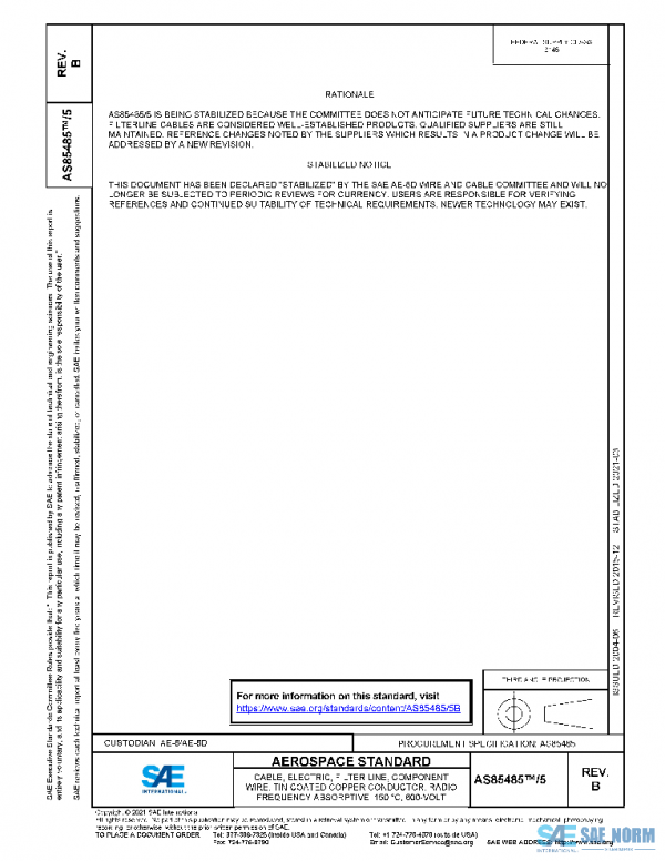 SAE AS85485/5B PDF SAE AS85485/5B PDF