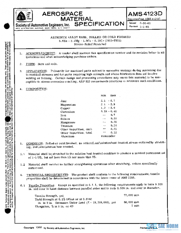 SAE AMS4123D PDF SAE AMS4123D PDF