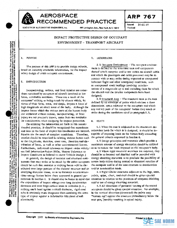 SAE ARP767 PDF