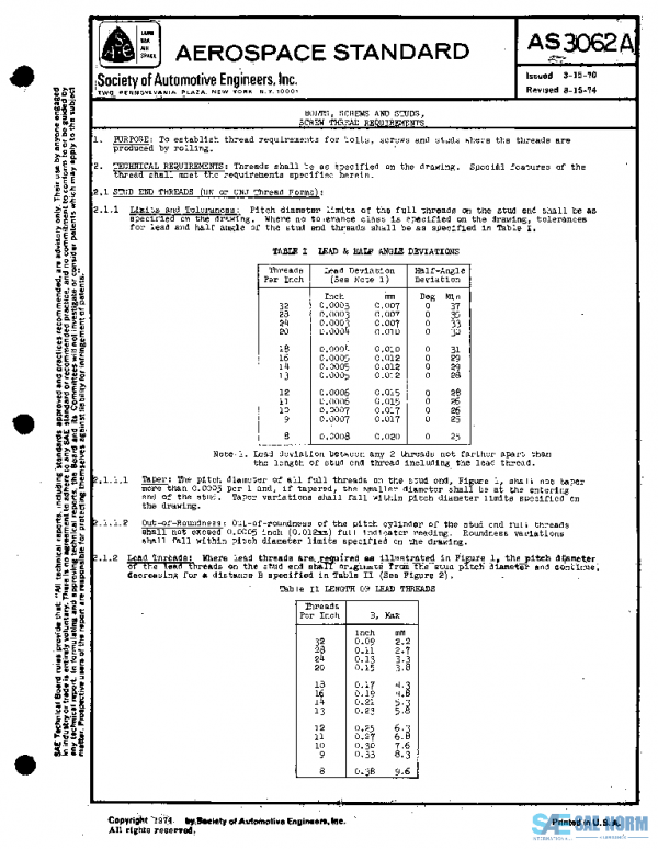 SAE AS3062A PDF