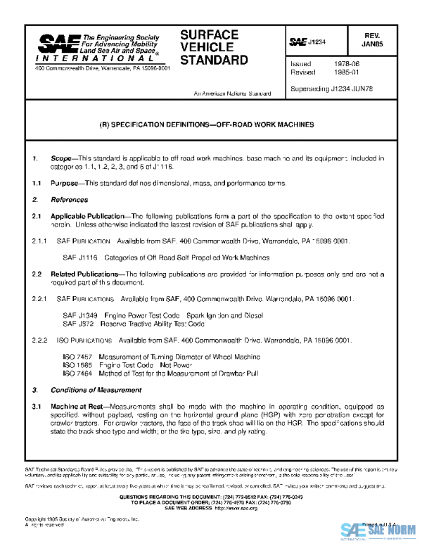 SAE J1234_198501 PDF SAE J1234_198501 PDF