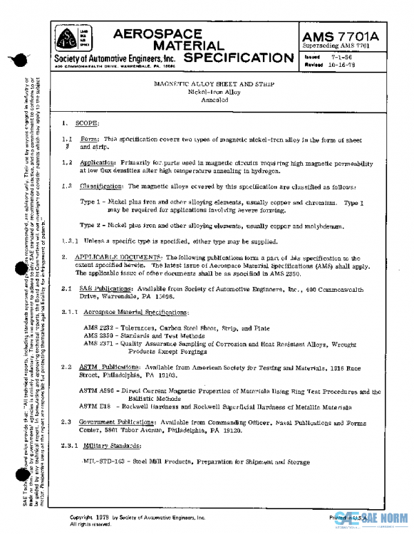 SAE AMS7701A PDF
