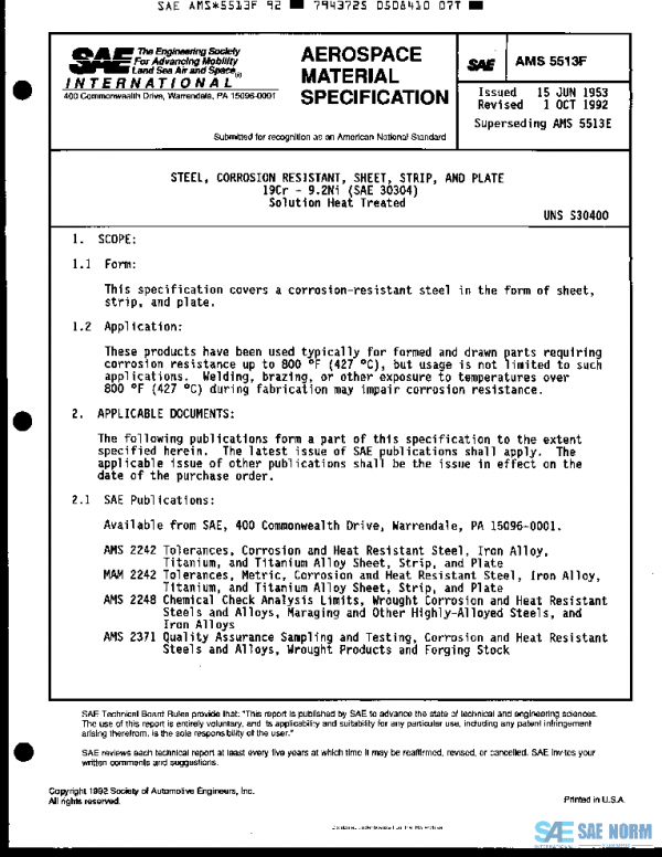 SAE AMS5513F PDF