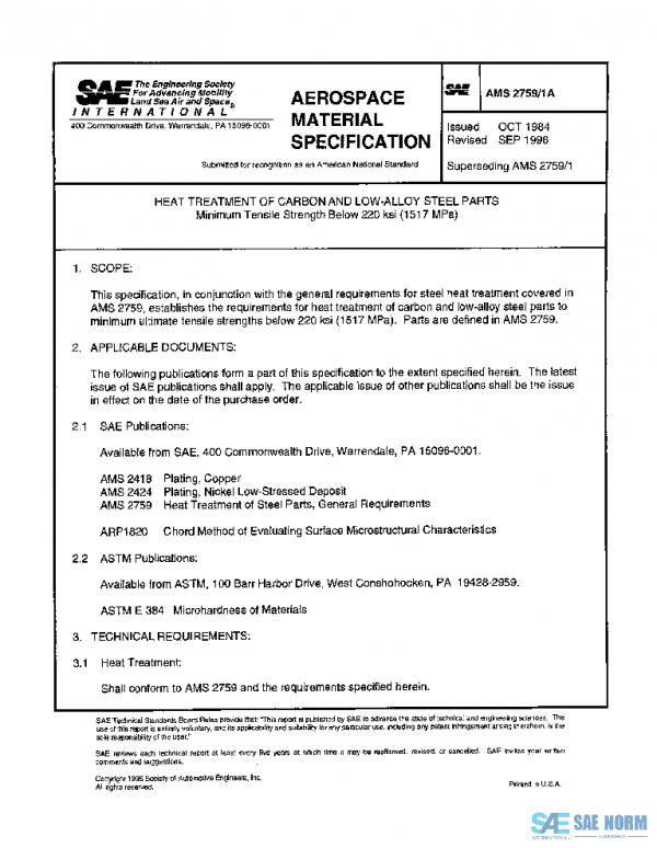 SAE AMS2759/1A PDF