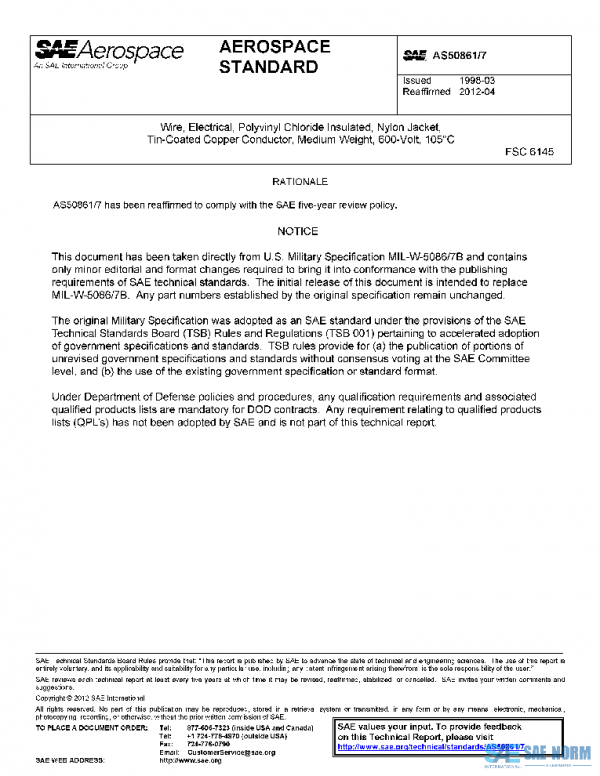 SAE AS50861/7 PDF SAE AS50861/7 PDF