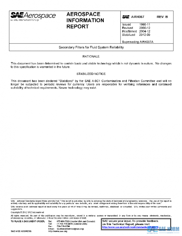 SAE AIR4057B PDF