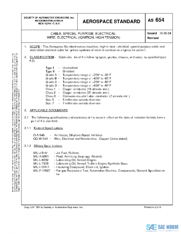 SAE AS654 PDF