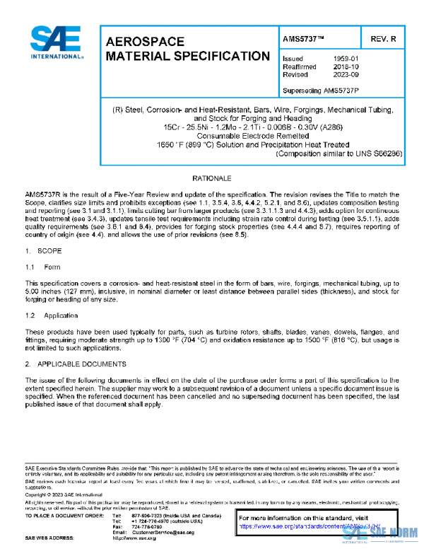 SAE AMS5737R PDF SAE AMS5737R PDF