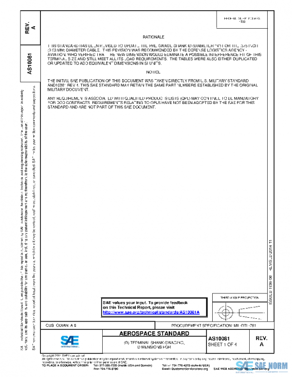 SAE AS10081A PDF SAE AS10081A PDF