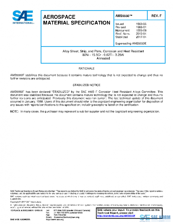 SAE AMS5550F PDF