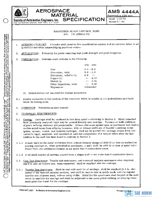 SAE AMS4444A PDF SAE AMS4444A PDF