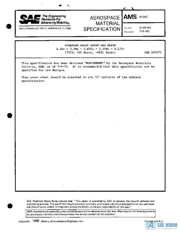 SAE AMS4024C PDF SAE AMS4024C PDF