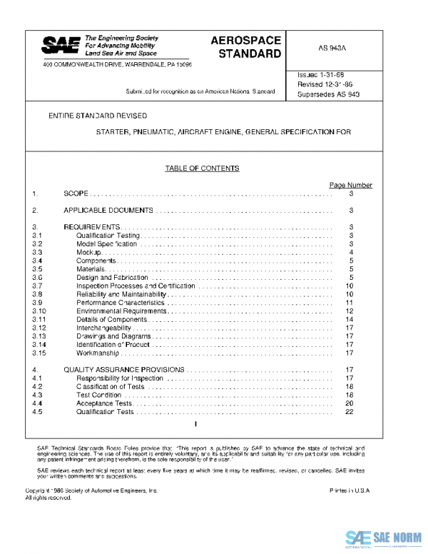 SAE AS943A PDF