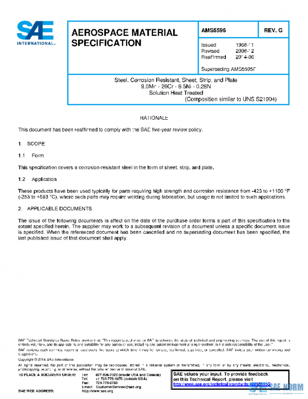 SAE AMS5595G PDF