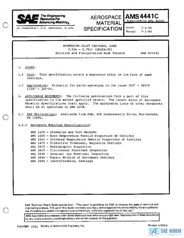 SAE AMS4441C PDF