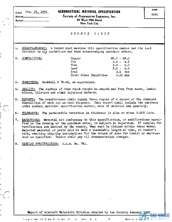SAE AMS4520 PDF SAE AMS4520 PDF