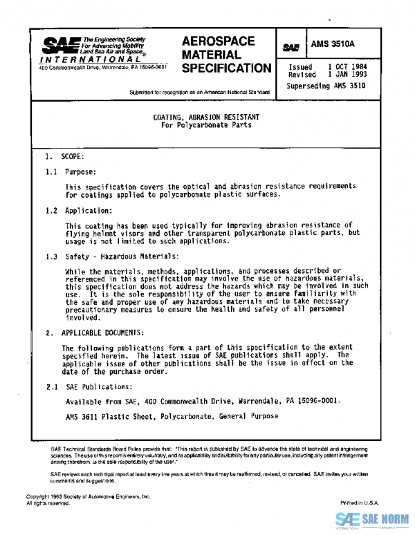 SAE AMS3510A PDF SAE AMS3510A PDF