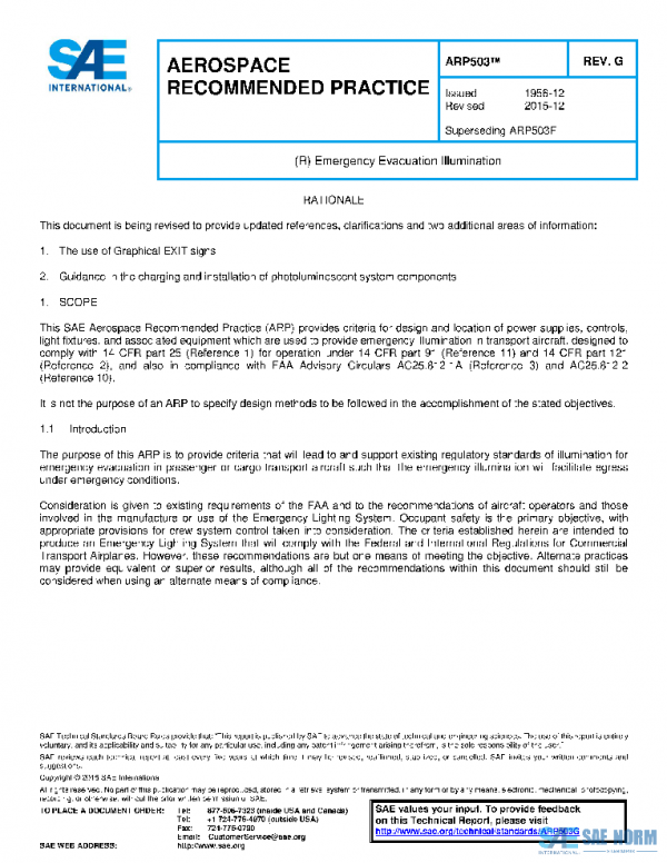 SAE ARP503G PDF SAE ARP503G PDF