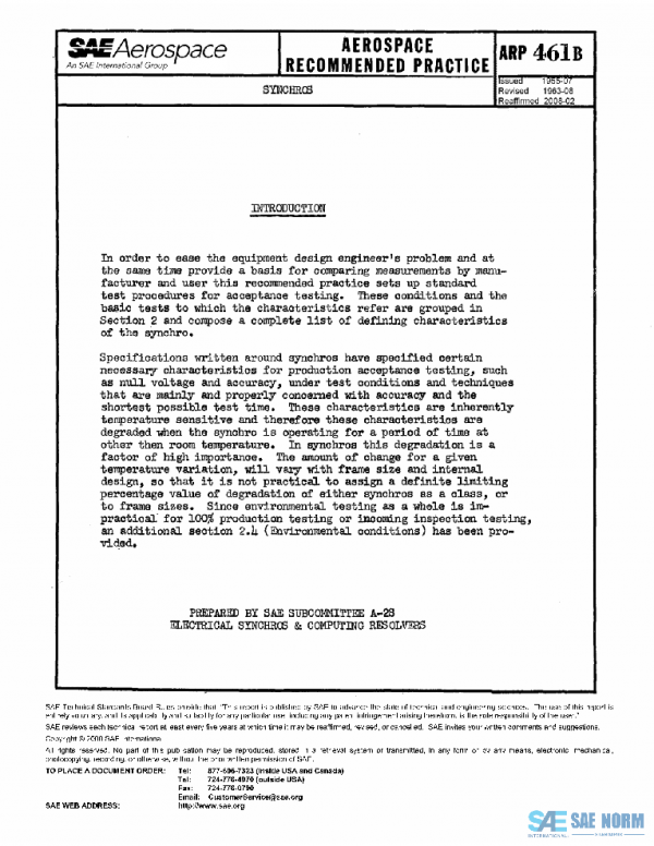 SAE ARP461B PDF