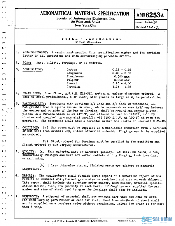 SAE AMS6253A PDF SAE AMS6253A PDF