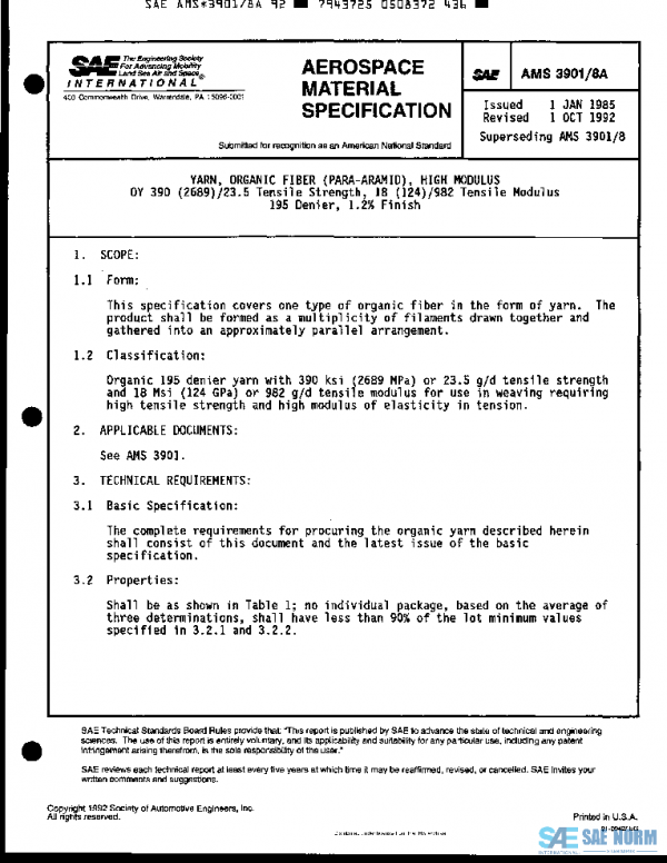 SAE AMS3901/8A PDF SAE AMS3901/8A PDF