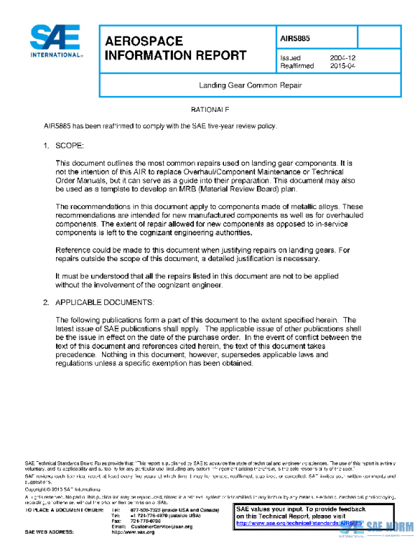 SAE AIR5885 PDF