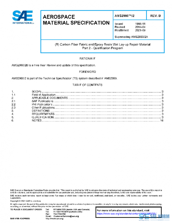 SAE AMS2980/2B PDF SAE AMS2980/2B PDF