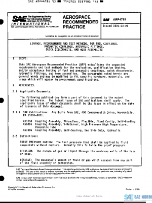 SAE ARP4785 PDF