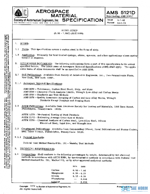 SAE AMS5121D PDF