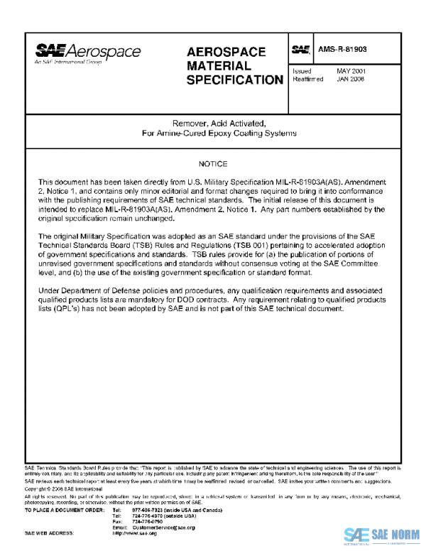 SAE AMSR81903 PDF