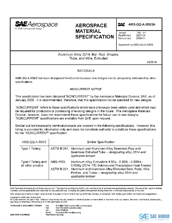 SAE AMSQQA200/2A PDF