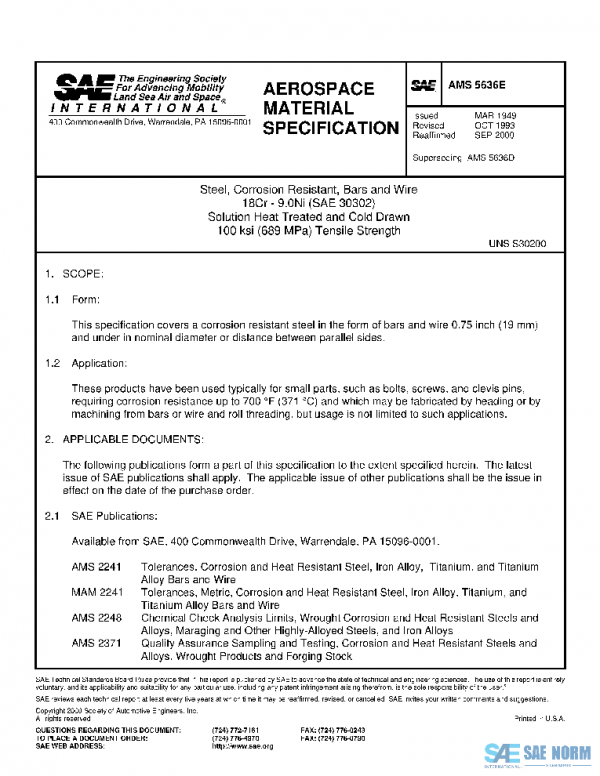 SAE AMS5636E PDF
