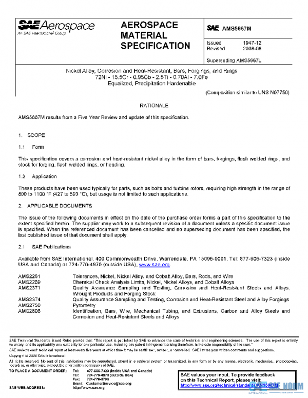 SAE AMS5667M PDF SAE AMS5667M PDF