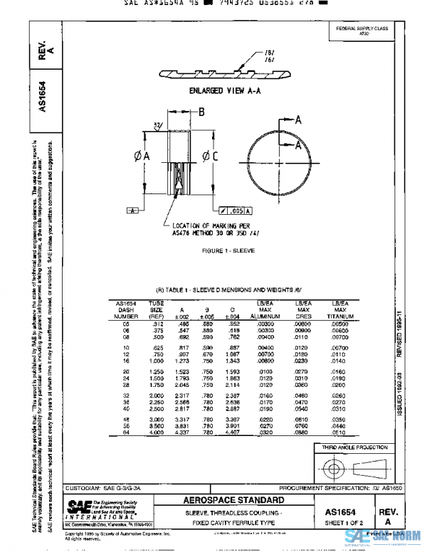 SAE AS1654A PDF SAE AS1654A PDF