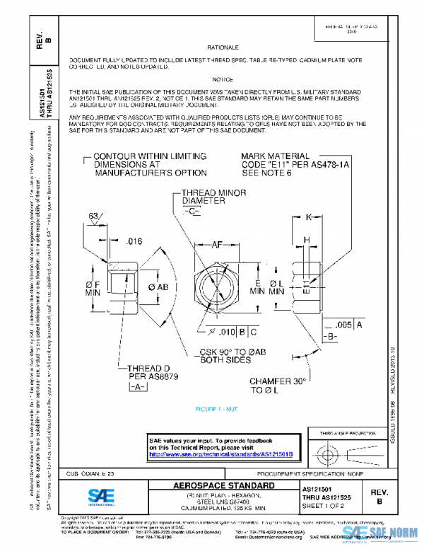 SAE AS121501B PDF SAE AS121501B PDF