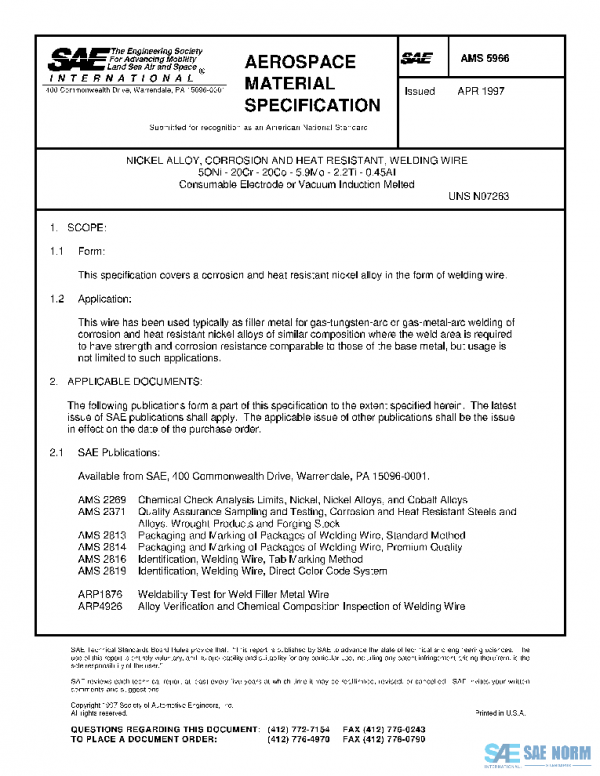 SAE AMS5966 PDF