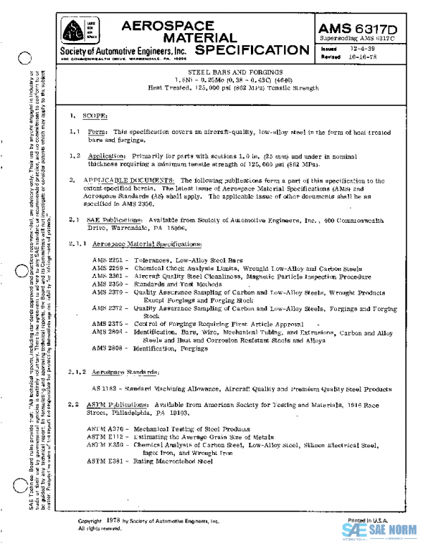 SAE AMS6317D PDF
