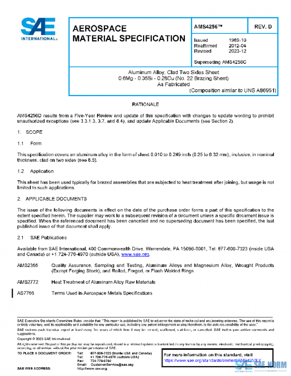 SAE AMS4256D PDF
