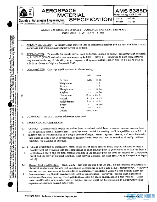 SAE AMS5385D PDF SAE AMS5385D PDF