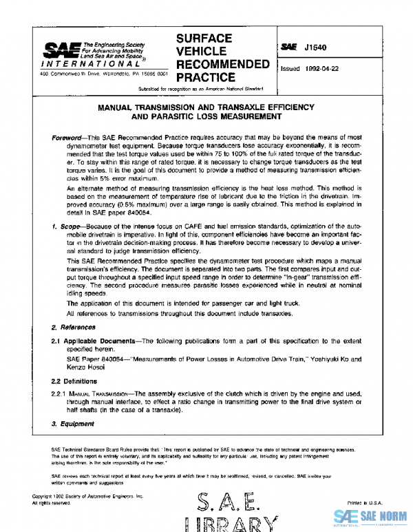 SAE J1540_199204 PDF