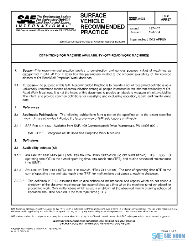 SAE J1032_198704 PDF SAE J1032_198704 PDF