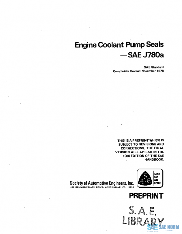 SAE J780A_197811 PDF