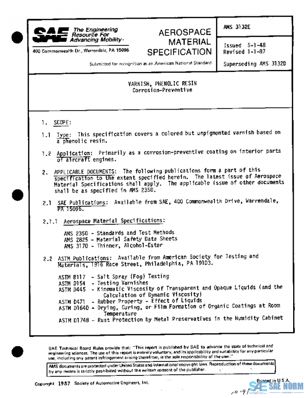 SAE AMS3132E PDF