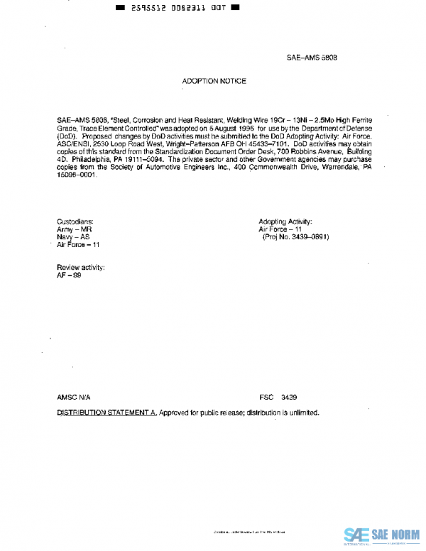 SAE AMS5808A PDF