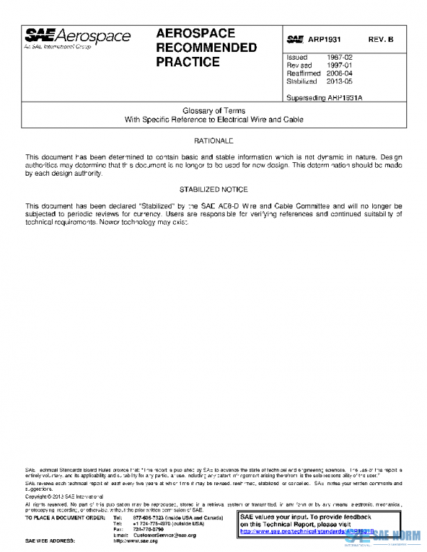 SAE ARP1931B PDF