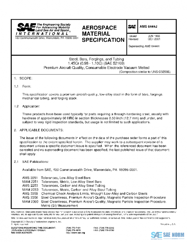SAE AMS6444J PDF SAE AMS6444J PDF