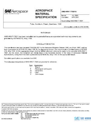 SAE AMSWWT700/1A PDF