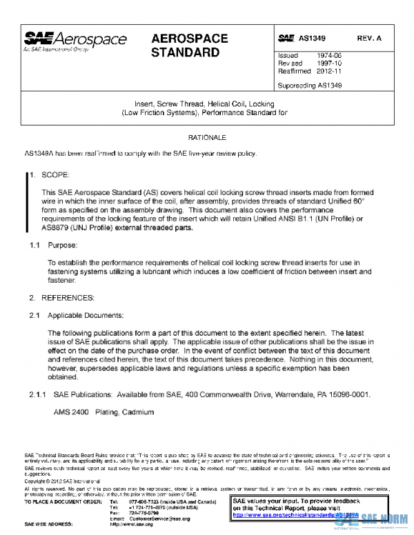 SAE AS1349A PDF SAE AS1349A PDF