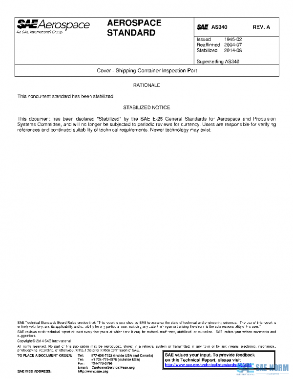 SAE AS340A PDF SAE AS340A PDF